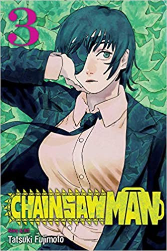 Chainsaw Man 3 front cover by Tatsuki Fujimoto, ISBN: 1974709957