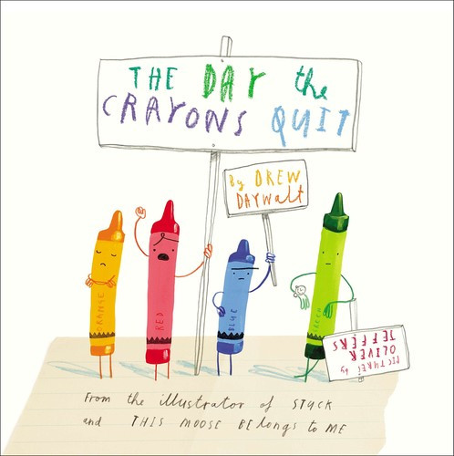 The Day the Crayons Quit front cover by Drew Daywalt, Oliver Jeffers, ISBN: 0399255370
