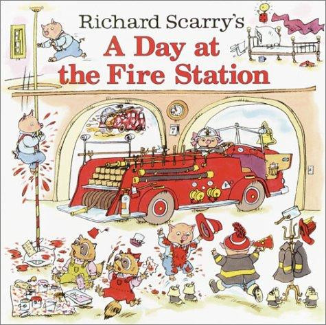 Richard Scarry's A Day at the Fire Station front cover by Richard Scarry, ISBN: 0307105458