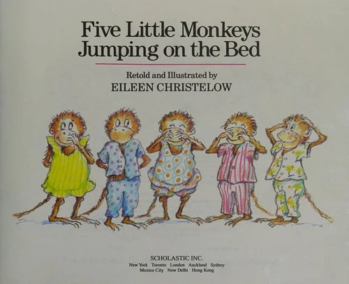 Five Little Monkeys Jumping on the Bed front cover by Eileen Christelow, ISBN: 059099459X