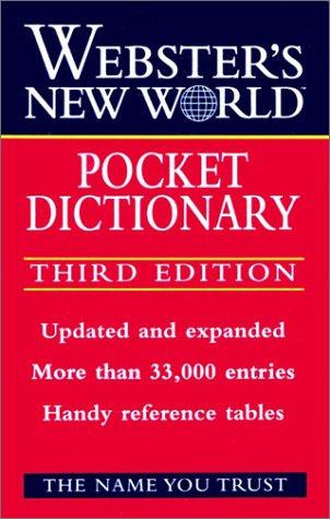 Webster's New World Pocket Dictionary front cover by Webster's New World Dictionary, ISBN: 0028618874