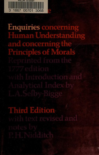 Enquiries Concerning Human Understanding and Concerning the Principles of Morals front cover by David Hume, ISBN: 019824536X