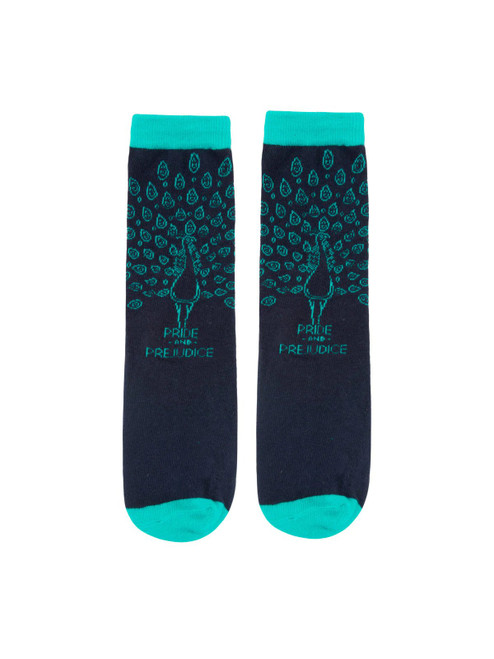 Pride and Prejudice socks unisex small front cover by Out of Print, ISBN: 0593275462