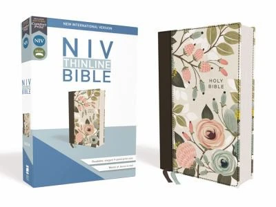 Niv, Thinline Bible, Cloth Over Board, Floral, Red Letter Edition, Comfort Print front cover by NIV, ISBN: 0310108829