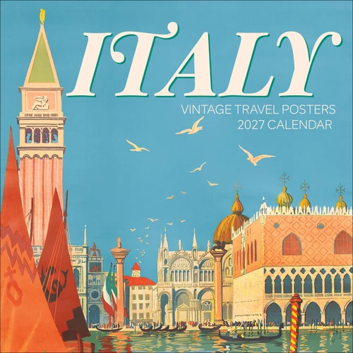 Italy: Vintage Travel Posters 2027 Wall Calendar front cover by Swann Auction Galleries, ISBN: 1087514673