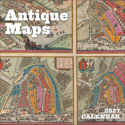 Antique Maps 2027 Wall Calendar front cover by Pomegranate, ISBN: 1087514738