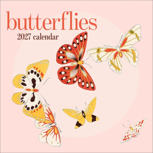 Butterflies 2027 Wall Calendar front cover by Kamisaka Sekka, ISBN: 1087514568