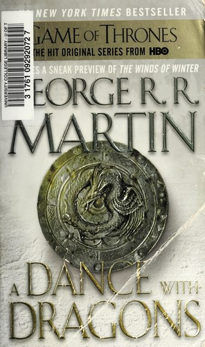 A Dance with Dragons 5 Song of Ice and Fire front cover by George R.R. Martin, ISBN: 0553582011