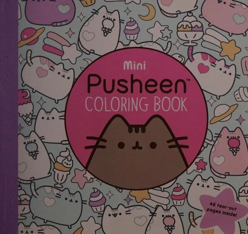 Mini Pusheen Coloring Book front cover by Claire Belton, ISBN: 1501180975