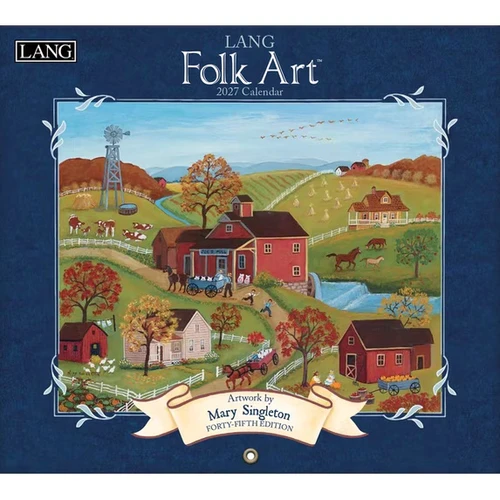 Lang Folk Art 2027 Wall Calendar front cover, ISBN: 1469441977