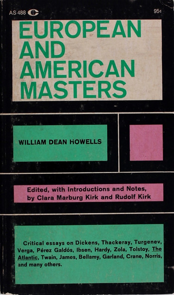 European and American Masters front cover by William Dean Howells