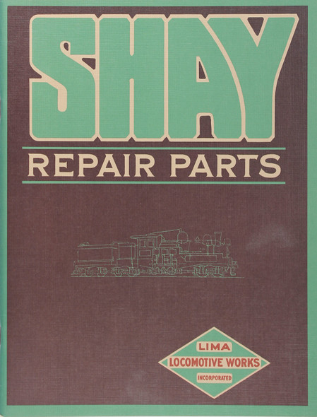 1921 Shay Repair Parts Catalog Reprint front cover