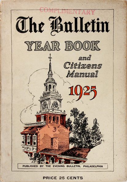 The Bulletin Year Book and Citizens Manual 1925 front cover by Philadelphia Evening Bulletin