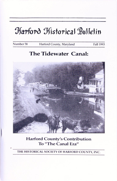 Harford Historical Bulletin Number 58, Fall 1993 front cover