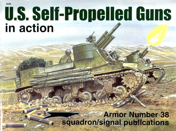 Us Self-Propelled Guns In Action - Armor No. 38 front cover by Jim Mesko, ISBN: 0897474031