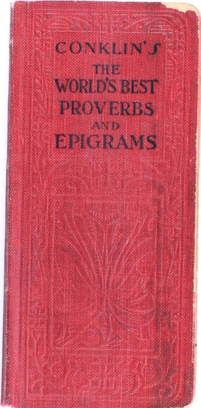 Conklin's the World's Best Proverbs and Epigrams front cover by Geo. W. Conklin