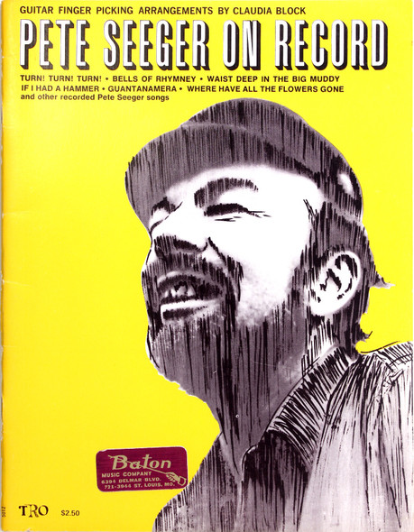 Pete Seeger on Record with guitar finger picking arrangements front cover by Pete Seeger, Claudia Block