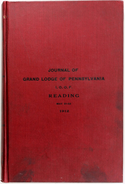 Journal of Proceedings of the Eighty-ninth Annual Session of the Grand Lodge of Pennsylvania Independent Order of Odd Fellows Held in the City of Reading May 21-23, 1912 front cover
