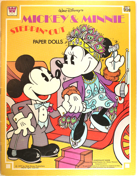 Mickey and Minnie Steppin' Out Paper Dolls front cover by Walt Disney