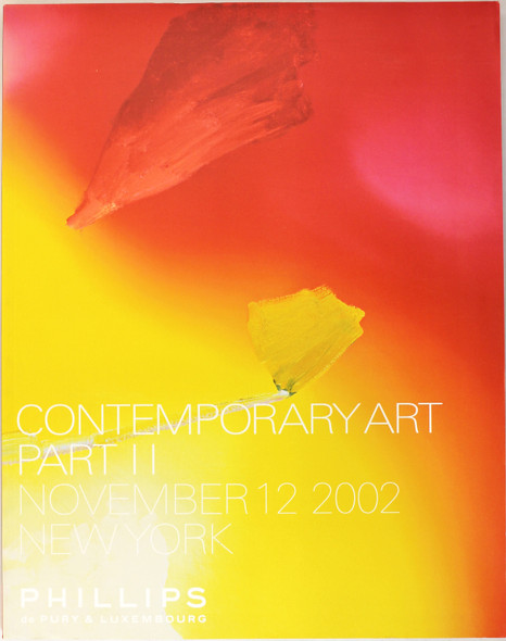 Contemporary Art Part II, Monday November 12 2002, New York front cover by Phillips, de Pury & Luxembourg