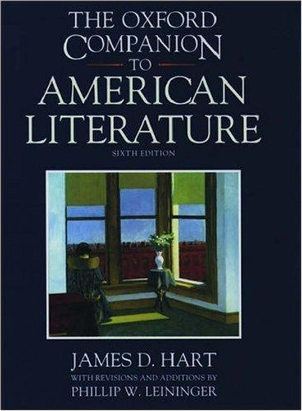 The Oxford Companion to American Literature (6th Edition) front cover by James D. Hart, ISBN: 0195065484