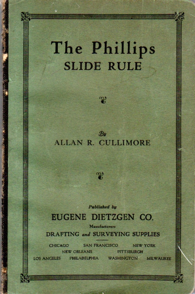The Phillips Slide Rule front cover by Allan R. Cullimore