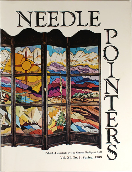 Needle Pointers: Vol. XI, No. 1, Spring, 1983 front cover by President Sue Strause