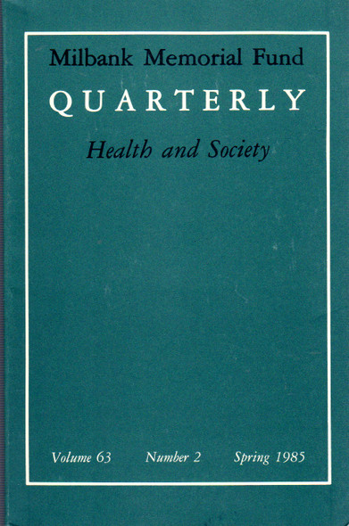 The Milbank Quarterly, Vol. 63, Number 2, Spring 1985 front cover by David P. Willis