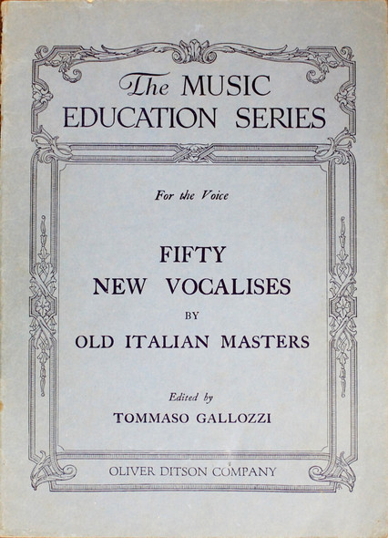 Fifty New Vocalises by Old Italian Masters (For the Voice) front cover by Tommaso Gallozzi