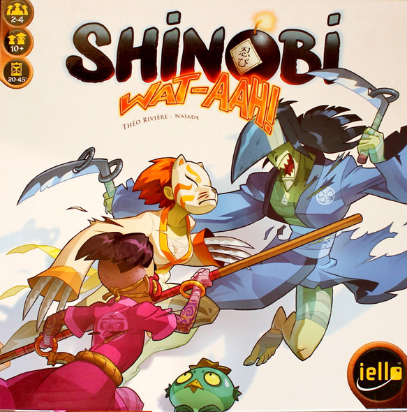 Shinobi Wat-Aah! Board Game front cover by Theo Riviere, Naiade