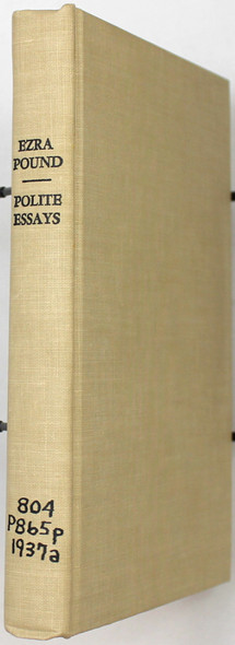 Polite Essays front cover by Ezra Pound