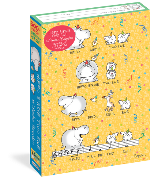 Sandra Boynton: Hippo Birdie Two Ewe 300-Piece Birthday Puzzle (Workman Puzzles) front cover by Sandra Boynton, ISBN: 1523514779