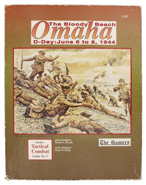 Omaha: The Bloody Beach, D-Day June 6 to 8, 1944 (Tactical Combat Game 3) front cover by David Powell