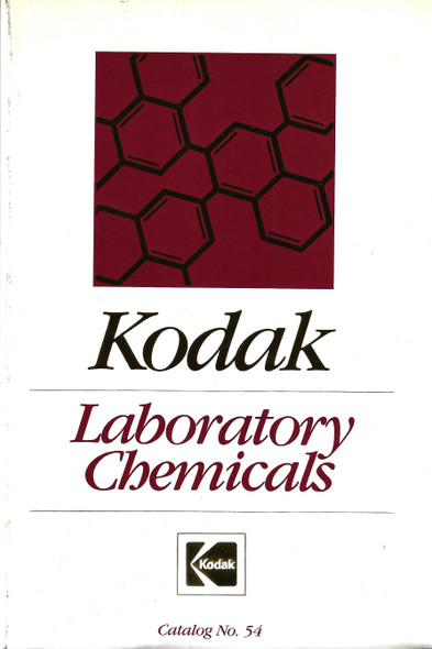 Kodak Laboratory Chemicals: Cat. No. 54 front cover by Kodak