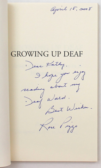Growing Up Deaf  by Rose Pizzo, ISBN: 140102887X