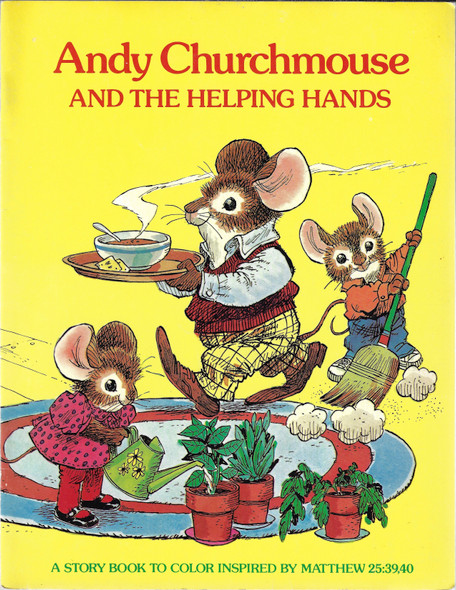 Andy Churchmouse and the Helping Hands front cover by Ruth Harley, Mel Crawford
