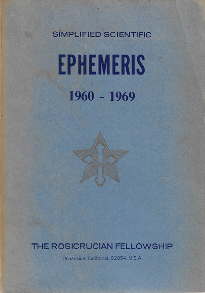 Simplified Scientific Ephemeris 1960 - 1969 front cover