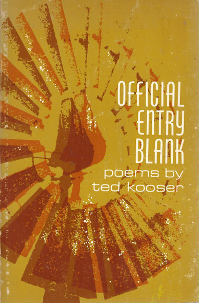 Official Entry Blank front cover by Ted Kooser