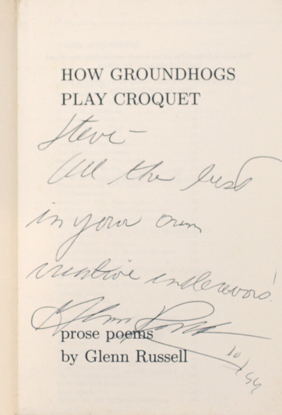 How Groundhogs Play Croquet  by Glenn Russell