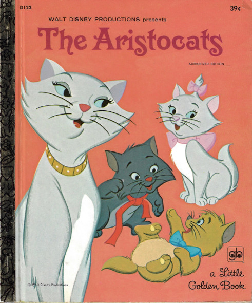 The Aristocats (Little Golden Book D122) front cover by Walt Disney Productions