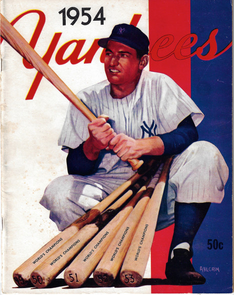 1954 Yankees Yearbook front cover by Arthur E. Patterson