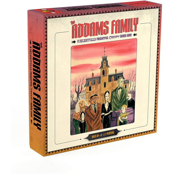 The Addams Family: A Delightfully Frightful Creepy Board Game front cover, ISBN: 1087500982