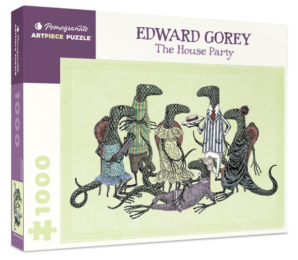 Pomegranate Edward Gorey: The House Party 1000-Piece Jigsaw Puzzle front cover, ISBN: 1087504619