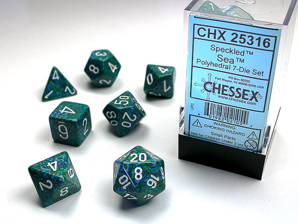 Speckled Sea Blue-Green/White 7-Die Set front cover