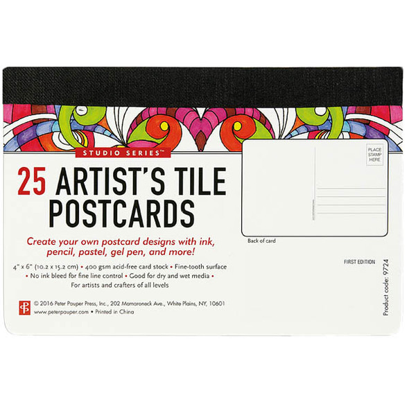 Studio Series Artist's Tile Postcards front cover by Peter Pauper Press, ISBN: 1441319727