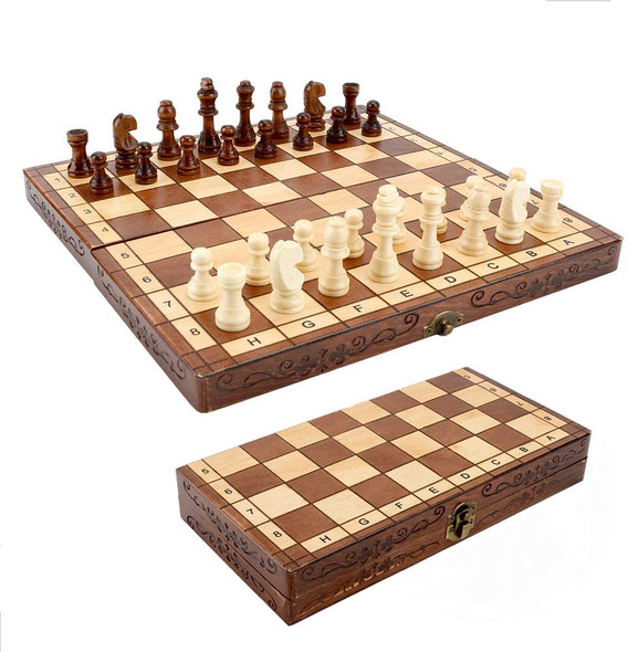 Wooden Folding Chess Set front cover