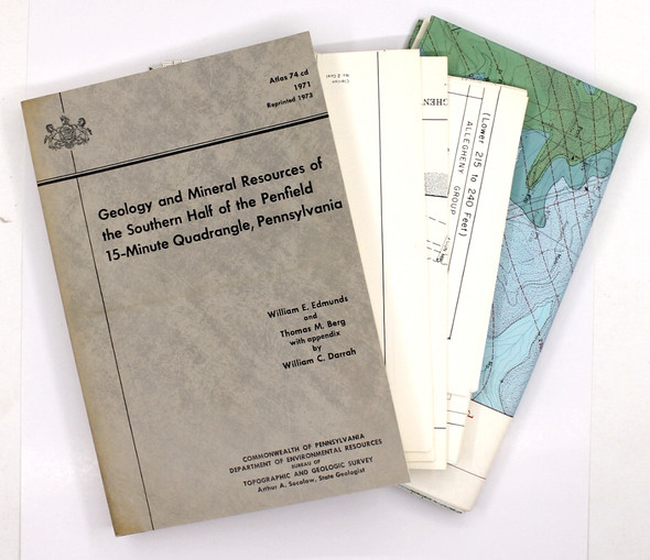 Geology and Mineral Resources of the Southern Half of the Penfield 15-Minute Quadrangle, Pennsylvania  by William E. Edmunds, Thomas M. Berg, William C. Darrah