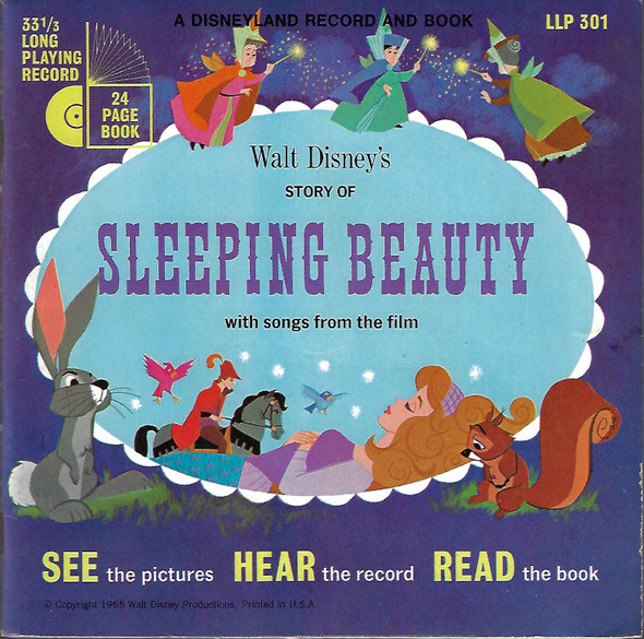 Walt Disney's Story of Sleeping Beauty with songs from the film (Disneyland Record & Book, LLP 301) front cover