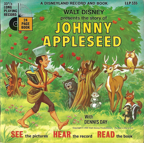 Walt Disney Presents the Story of Johnny Appleseed (A Disneyland Record and Book LLP 335) front cover