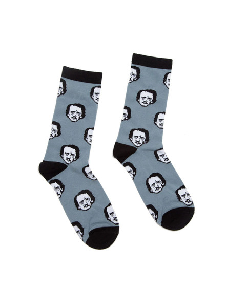 Edgar Allen Poe-ka Dots socks unisex large front cover by Out of Print, ISBN: 0593274989